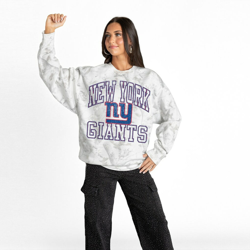 New York Giants Gameday Couture Women's Whiteout Oversized Premium Fleece Sweatshirt | NFL New