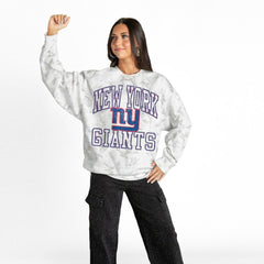 New York Giants Gameday Couture Women's Whiteout Oversized Premium Fleece Sweatshirt | NFL New