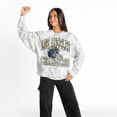 Los Angeles Chargers Gameday Couture Women's Whiteout Oversized Premium Fleece Sweatshirt | NFL Online