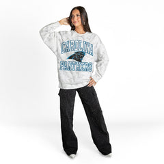 Carolina Panthers Gameday Couture Women's Whiteout Oversized Premium Fleece Sweatshirt | NFL On sale