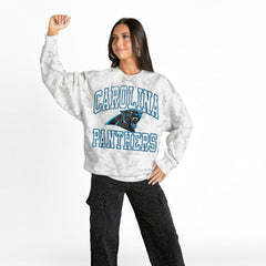 Carolina Panthers Gameday Couture Women's Whiteout Oversized Premium Fleece Sweatshirt | NFL On sale