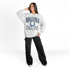 Indianapolis Colts Gameday Couture Women's Whiteout Oversized Premium Fleece Sweatshirt | NFL Outlet