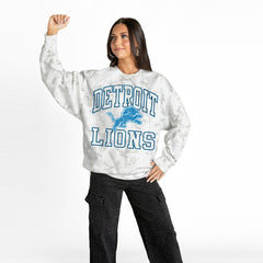 Detroit Lions Gameday Couture Women's Whiteout Oversized Premium Fleece Sweatshirt | NFL Sale