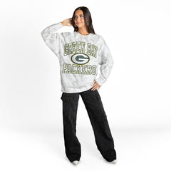Green Bay Packers Gameday Couture Women's Whiteout Oversized Premium Fleece Sweatshirt | NFL Hot
