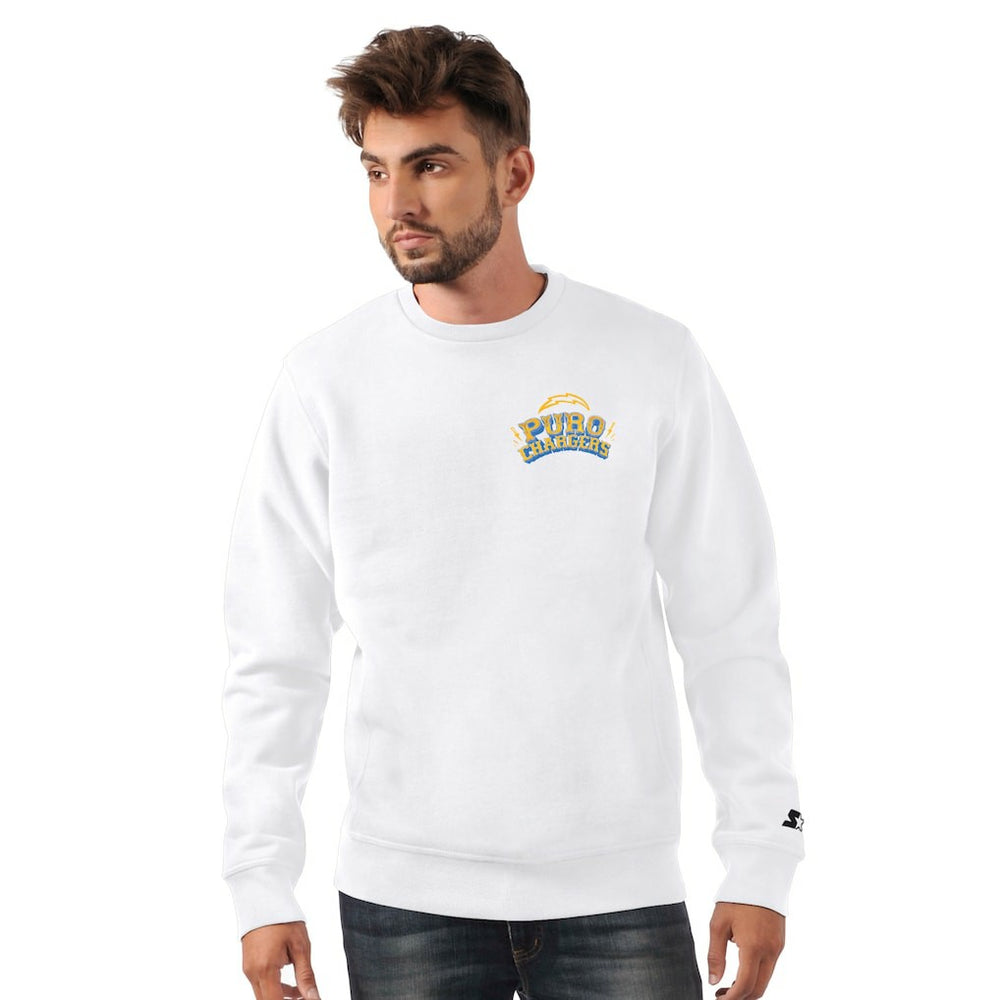 Los Angeles Chargers Starter Classic Puro Crew Neck Sweatshirt | NFL Discount