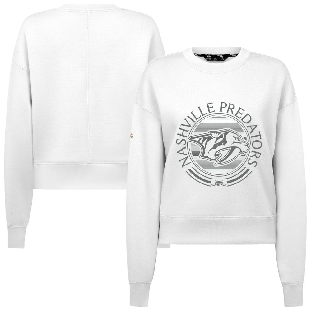 Nashville Predators Levelwear Women's Slate & Snow Sponge Tri-Blend Sweatshirt -  NHL Sweatshirts