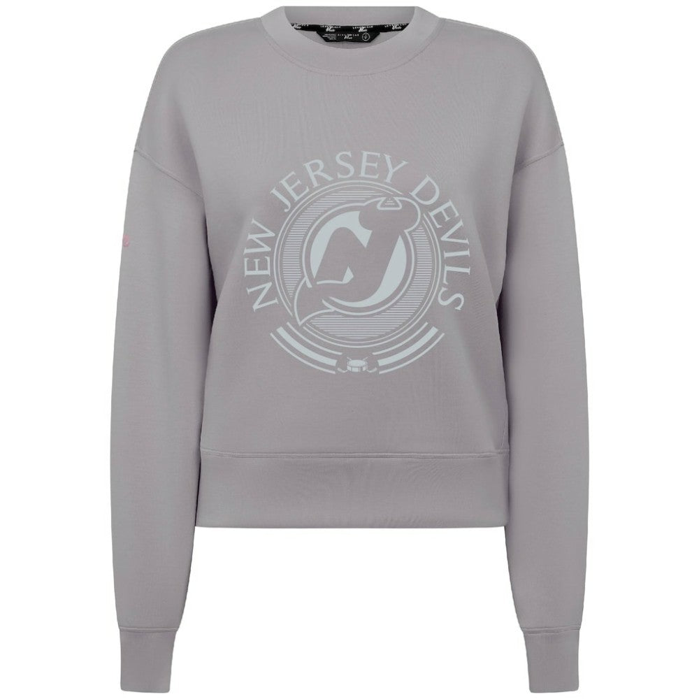 New Jersey Devils Levelwear Women's Slate & Snow Sponge Tri-Blend Sweatshirt -  NHL Sweatshirts