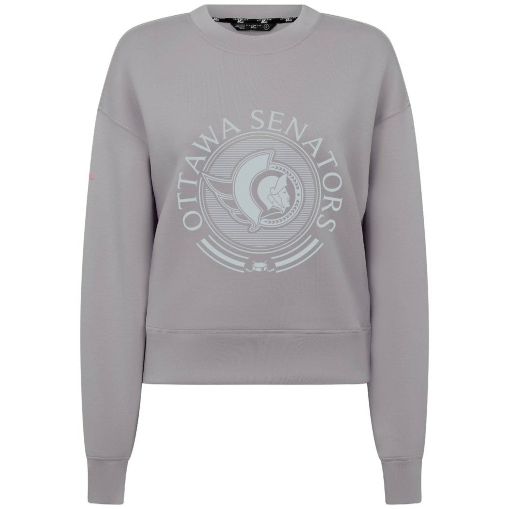 Ottawa Senators Levelwear Women's Slate & Snow Sponge Tri-Blend Sweatshirt -  NHL Sweatshirts