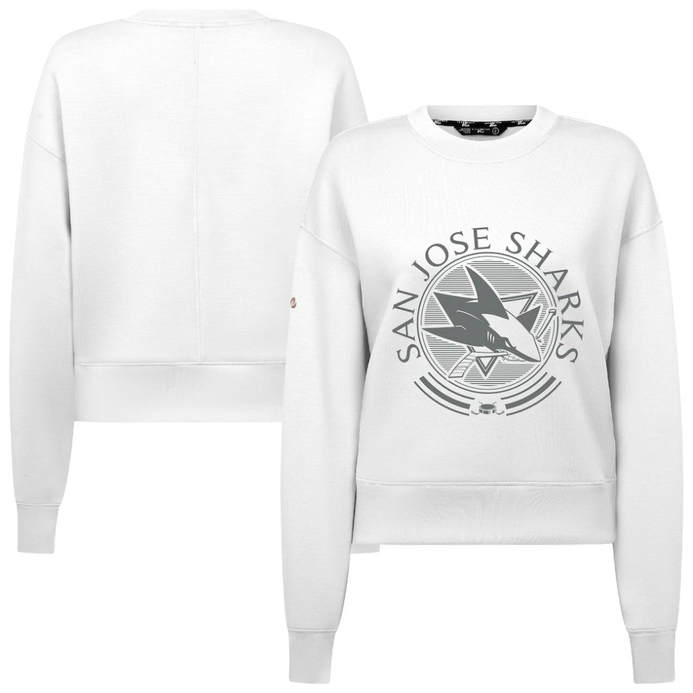 San Jose Sharks Levelwear Women's Slate & Snow Sponge Tri-Blend Sweatshirt -  NHL Sweatshirts