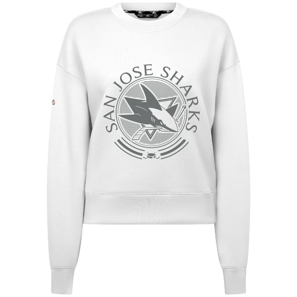 San Jose Sharks Levelwear Women's Slate & Snow Sponge Tri-Blend Sweatshirt -  NHL Sweatshirts