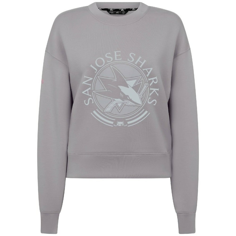 San Jose Sharks Levelwear Women's Slate & Snow Sponge Tri-Blend Sweatshirt -  NHL Sweatshirts