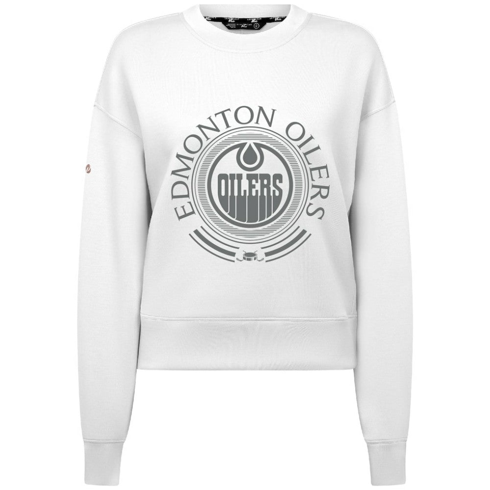 Edmonton Oilers Levelwear Women's Slate & Snow Sponge Tri-Blend Sweatshirt -  NHL Sweatshirts