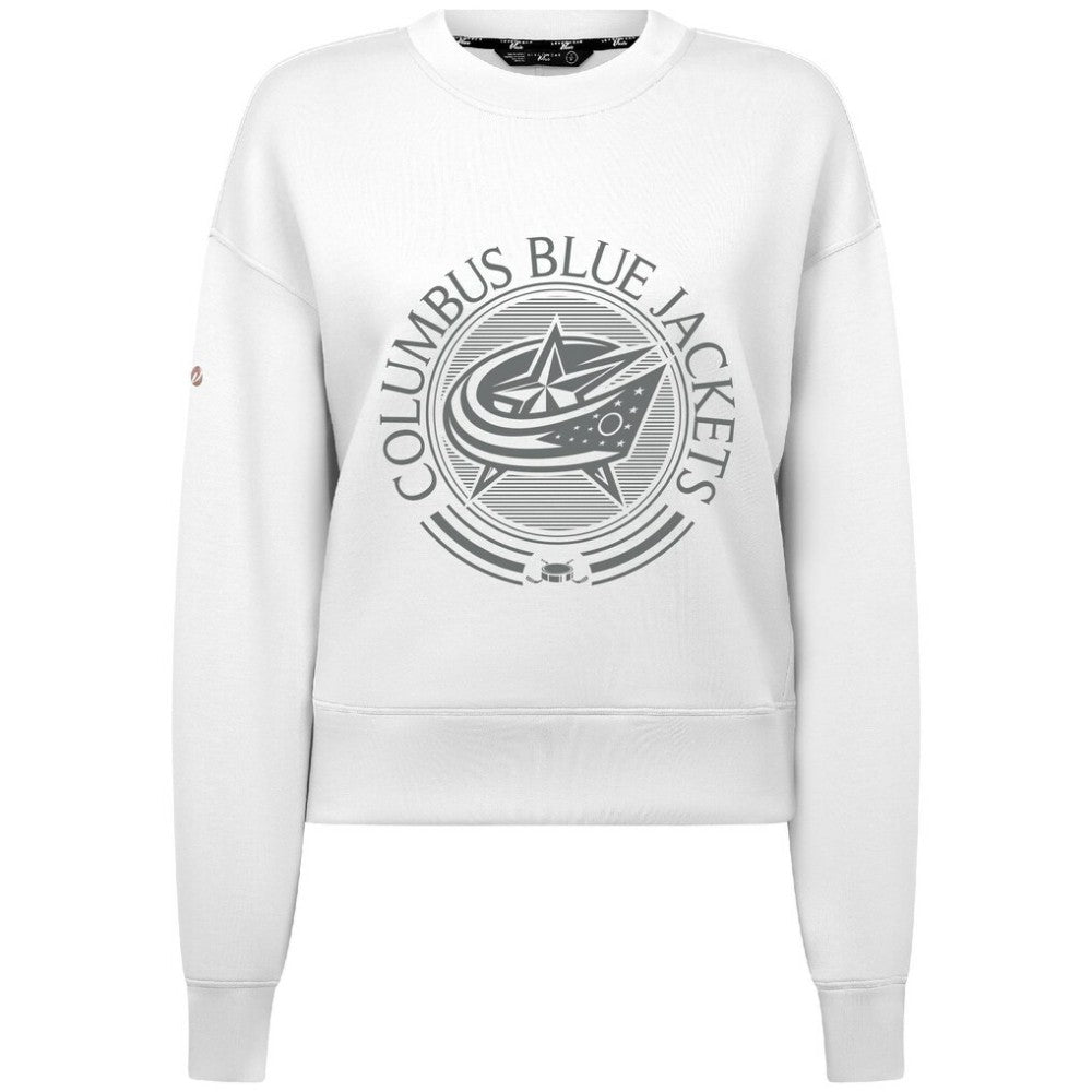 Columbus Blue Jackets Levelwear Women's Slate & Snow Sponge Tri-Blend Sweatshirt -  NHL Sweatshirts