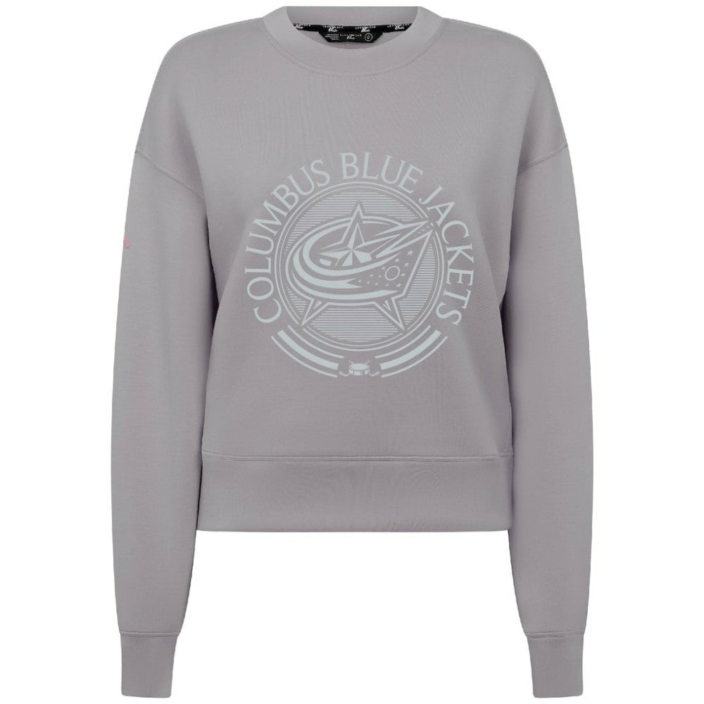 Columbus Blue Jackets Levelwear Women's Slate & Snow Sponge Tri-Blend Sweatshirt -  NHL Sweatshirts