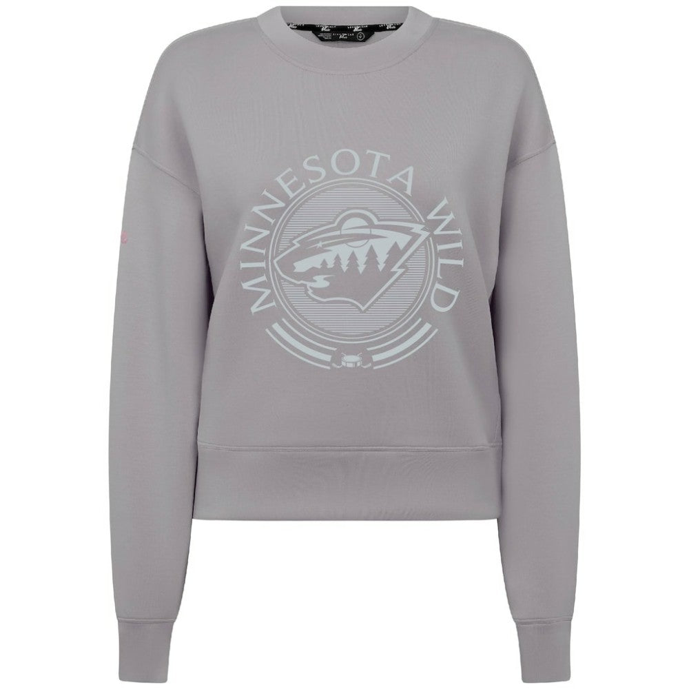 Minnesota Wild Levelwear Women's Slate & Snow Sponge Tri-Blend Sweatshirt -  NHL Sweatshirts