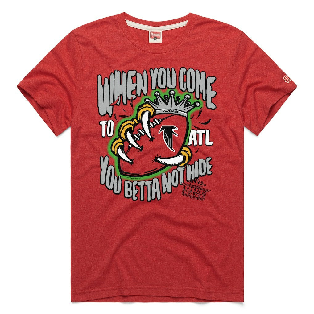Atlanta Falcons x OutKast Homage Unisex You Betta Not Hide Tri-Blend T-Shirt | NFL Outlet