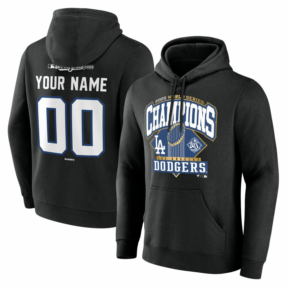 Los Angeles Dodgers 2025 World Series Champions Custom Name & Number Hoodie - MLB Hoodies