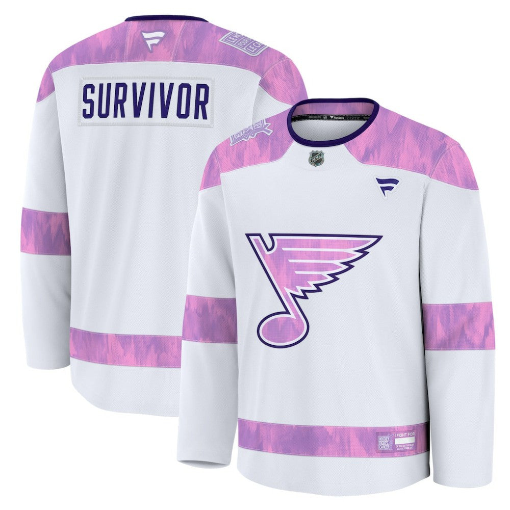 St. Louis Blues Fanatics Hockey Fights Cancer Survivor Practice Jersey -  NHL Jerseys