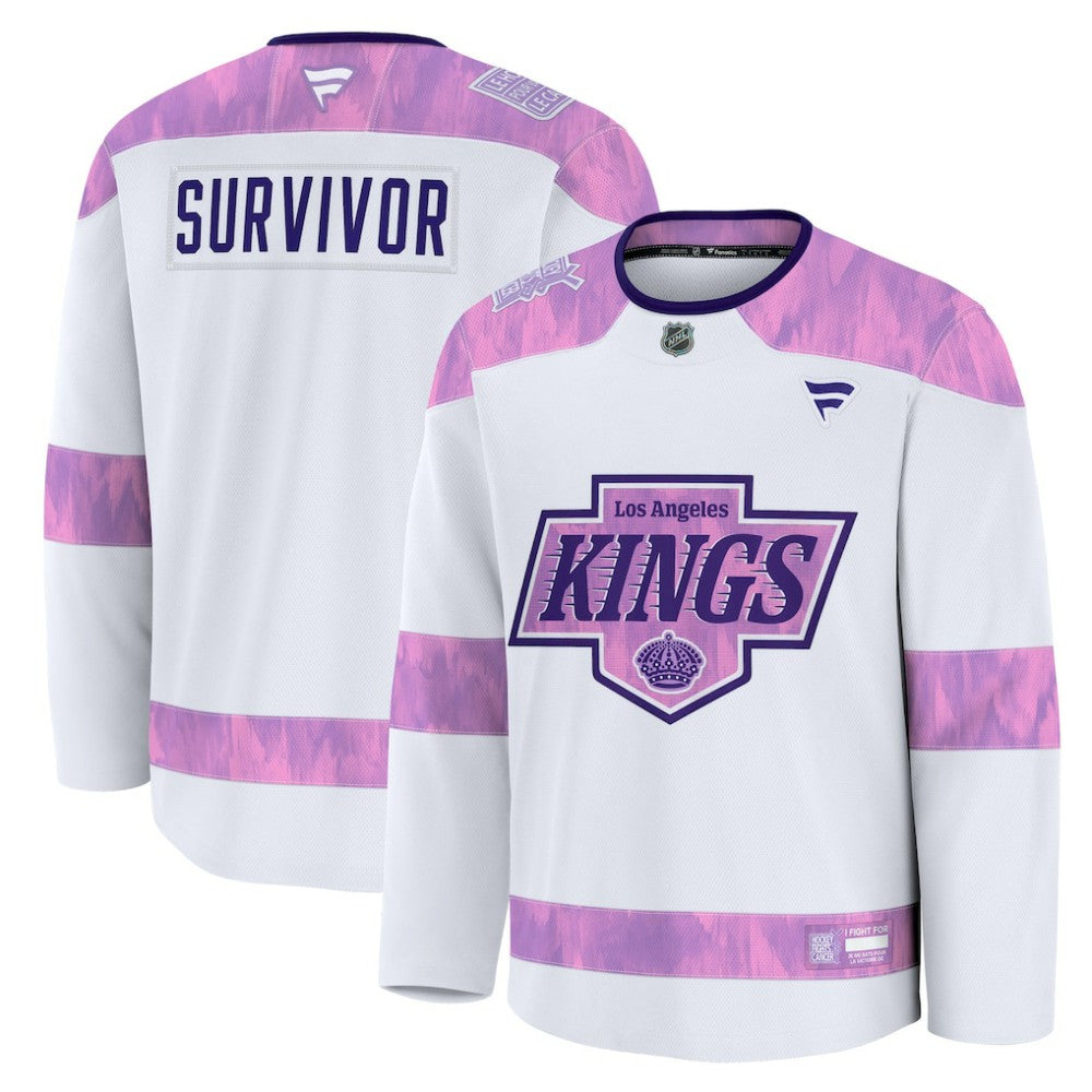 Los Angeles Kings Fanatics Hockey Fights Cancer Survivor Practice Jersey -  NHL Jerseys