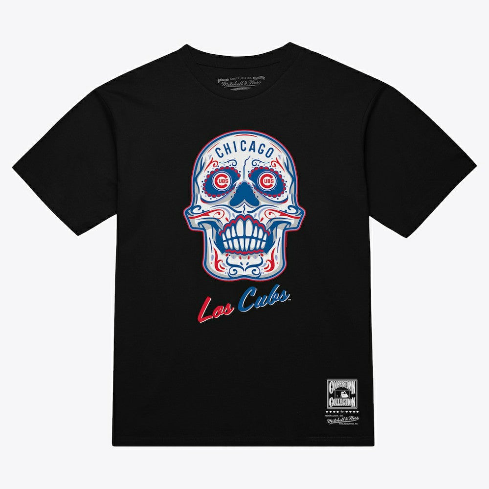 Chicago Cubs Mitchell & Ness Women's Sugar Skull Boxy T-Shirt - MLB T-shirts