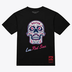 Boston Red Sox Mitchell & Ness Women's Sugar Skull Boxy T-Shirt - MLB T-shirts