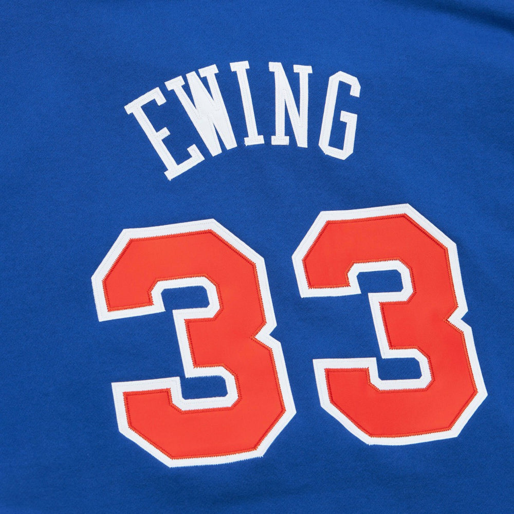 Blue Patrick Ewing New York Knicks Name & Number Hoodie | NBA