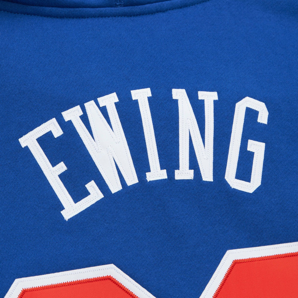 Blue Patrick Ewing New York Knicks Name & Number Hoodie | NBA