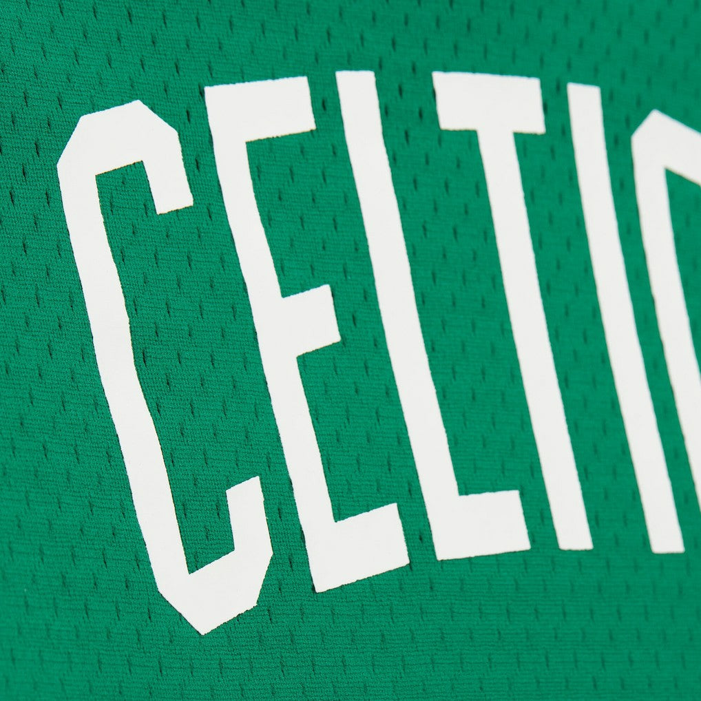 Kelly Green Larry Bird Boston Celtics Mesh Name & Number Short Sleeve Hoodie | NBA