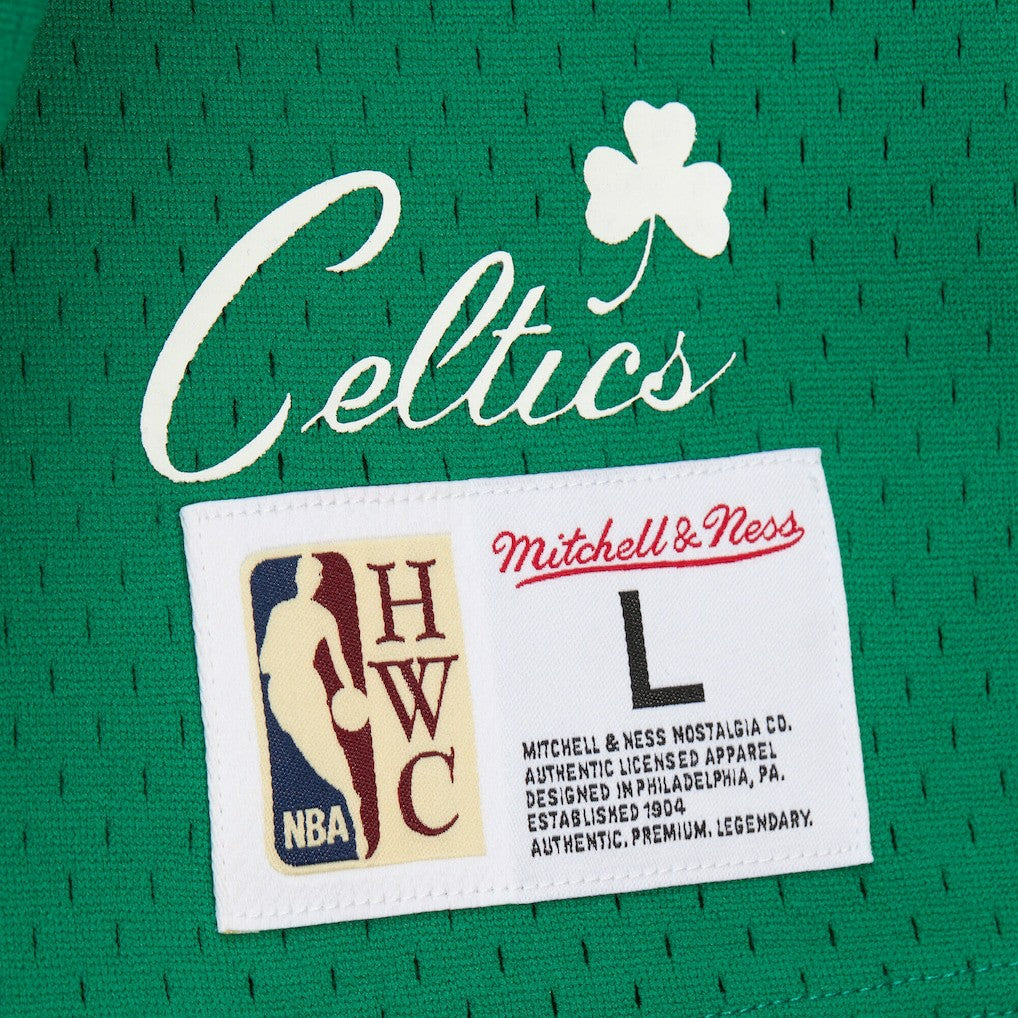Kelly Green Larry Bird Boston Celtics Mesh Name & Number Short Sleeve Hoodie | NBA