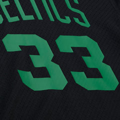 Black Larry Bird Boston Celtics Mesh Name & Number Short Sleeve Hoodie | NBA