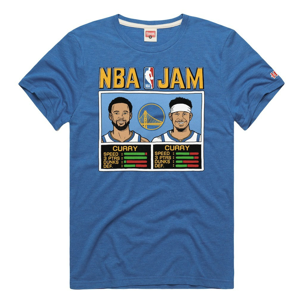 Royal Stephen Curry & Seth Curry Golden State Warriors Homage NBA Jam Tri-Blend T-Shirt sale | NBA