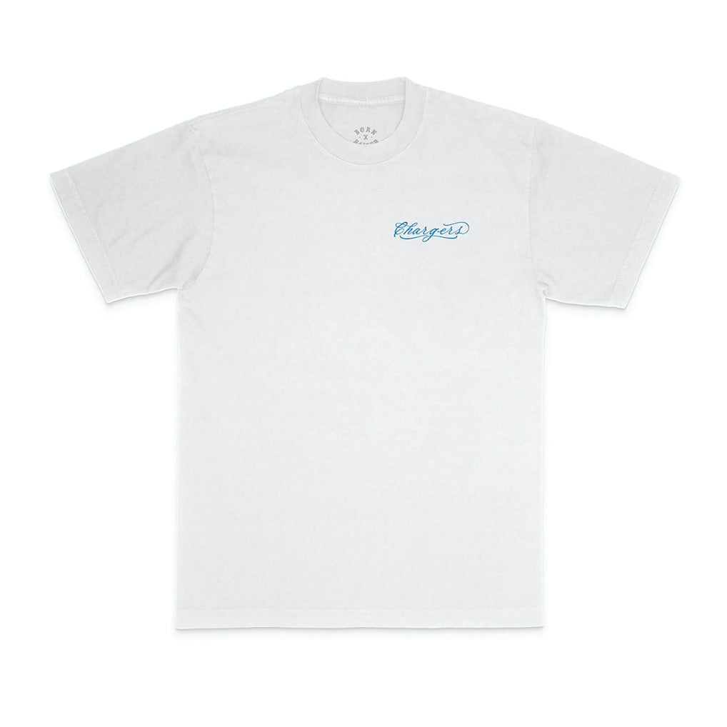 Los Angeles Chargers Born x Raised Unisex Fine Line T-Shirt | NFL New