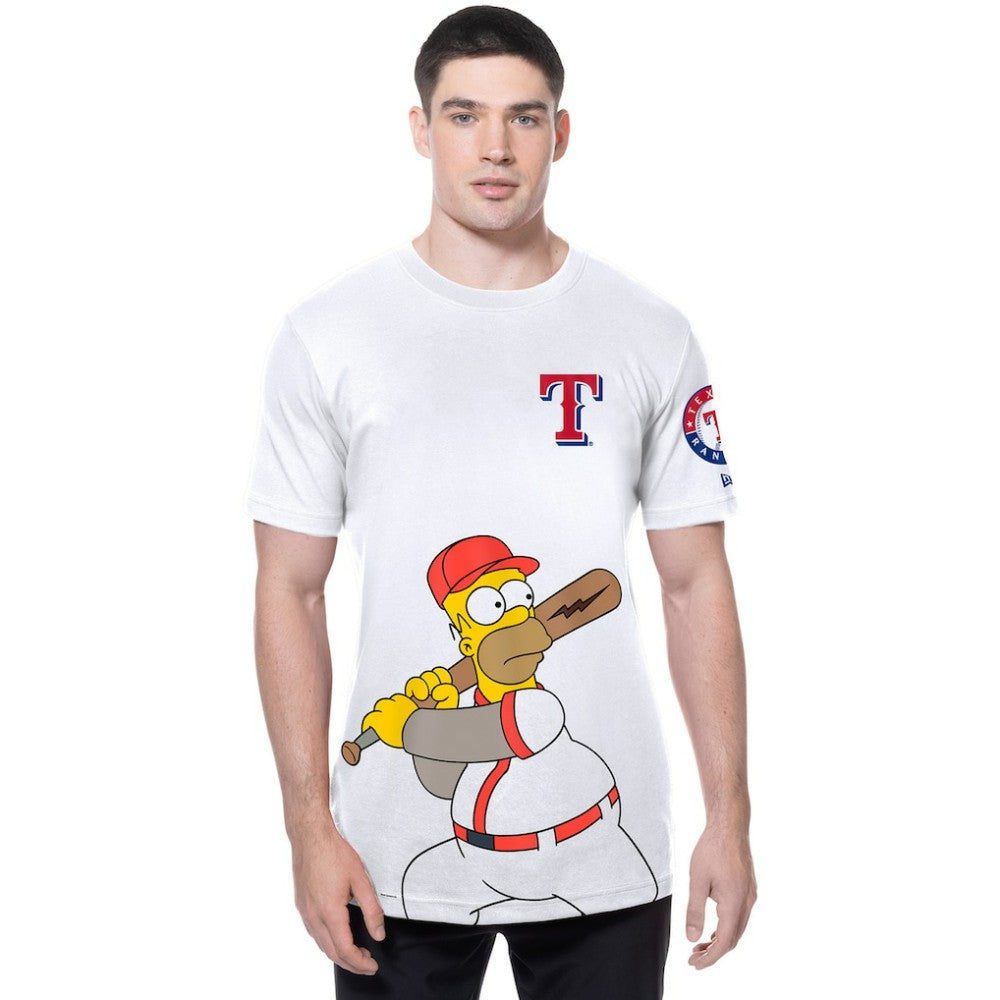 Texas Rangers New Era MLB x Simpsons Homer Wonderbat T-Shirt - MLB T-shirts