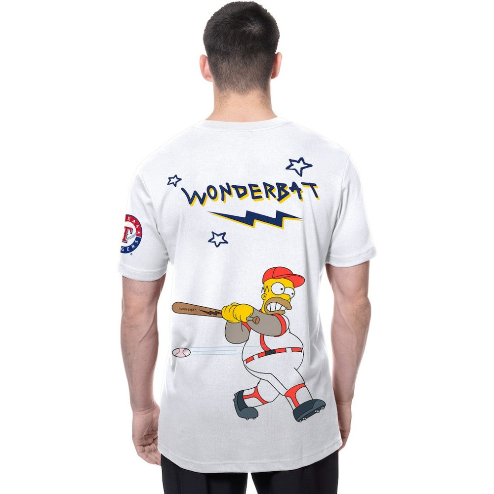 Texas Rangers New Era MLB x Simpsons Homer Wonderbat T-Shirt - MLB T-shirts