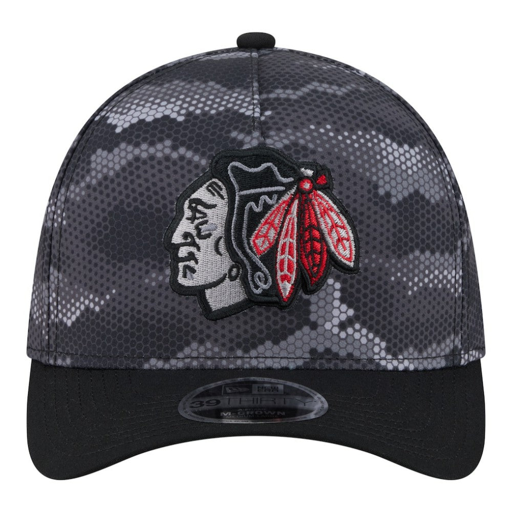 Chicago Blackhawks New Era Zero Dark 39THIRTY Flex Hat -  NHL Hats