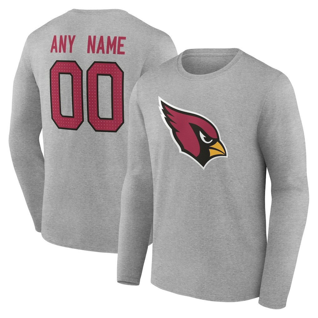 Arizona Cardinals Team Authentic Personalized Name & Number Long Sleeve T-Shirt | NFL On sale