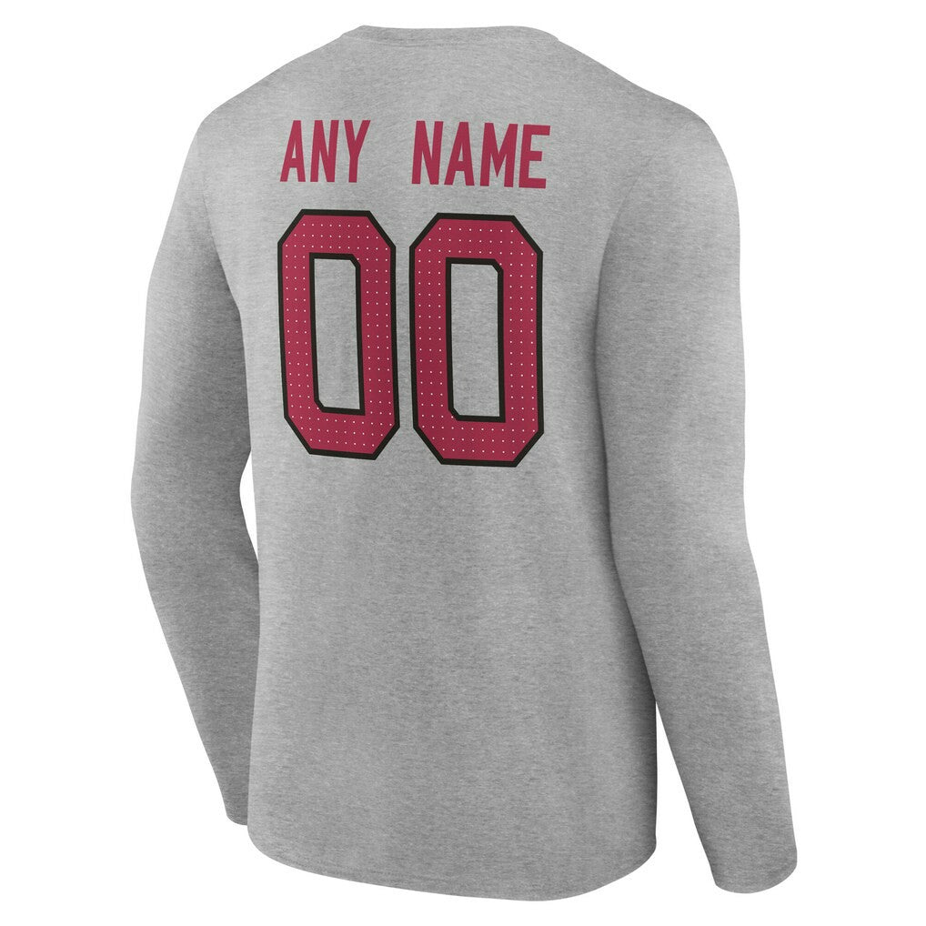 Arizona Cardinals Team Authentic Personalized Name & Number Long Sleeve T-Shirt | NFL On sale