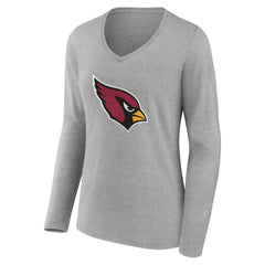 Arizona Cardinals Women's Team Authentic Personalized Name & Number Long Sleeve V-Neck T-Shirt | NFL Sale