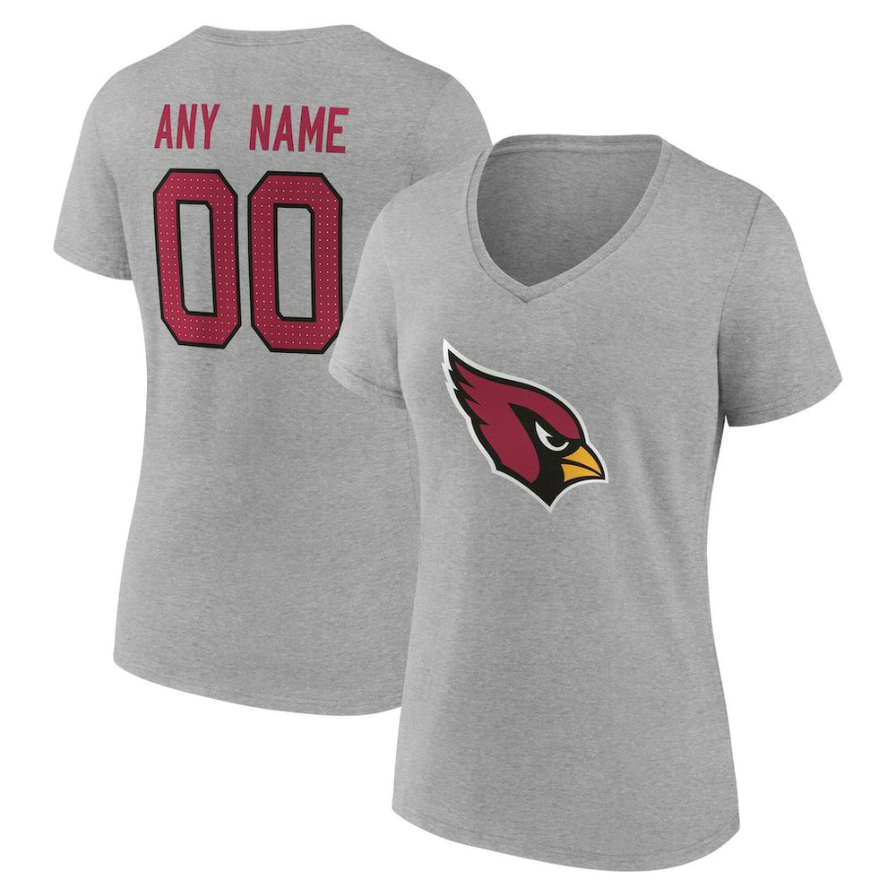 Arizona Cardinals Women's Team Authentic Personalized Name & Number V-Neck T-Shirt | NFL Sale