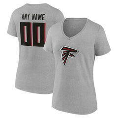 Atlanta Falcons Women's Team Authentic Personalized Name & Number V-Neck T-Shirt | NFL New