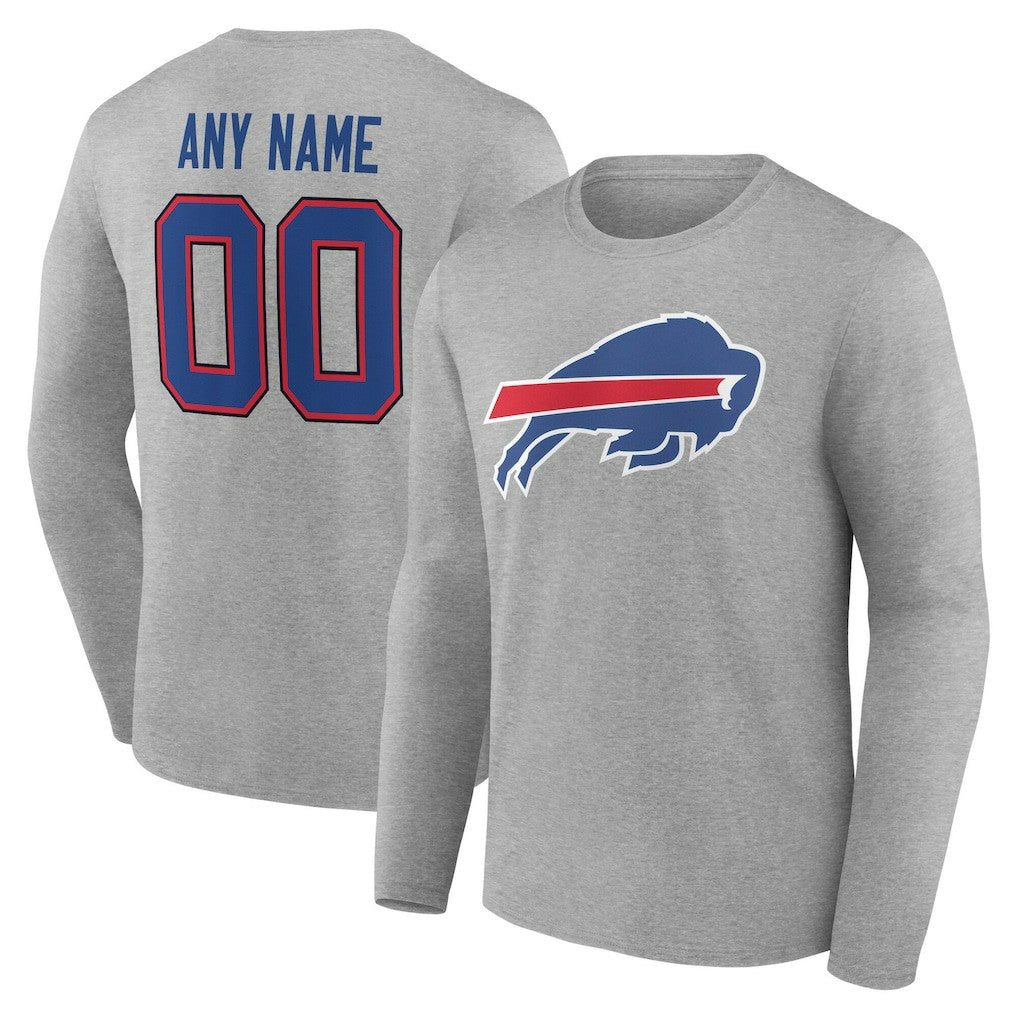 Buffalo Bills Team Authentic Personalized Name & Number Long Sleeve T-Shirt | NFL Outlet
