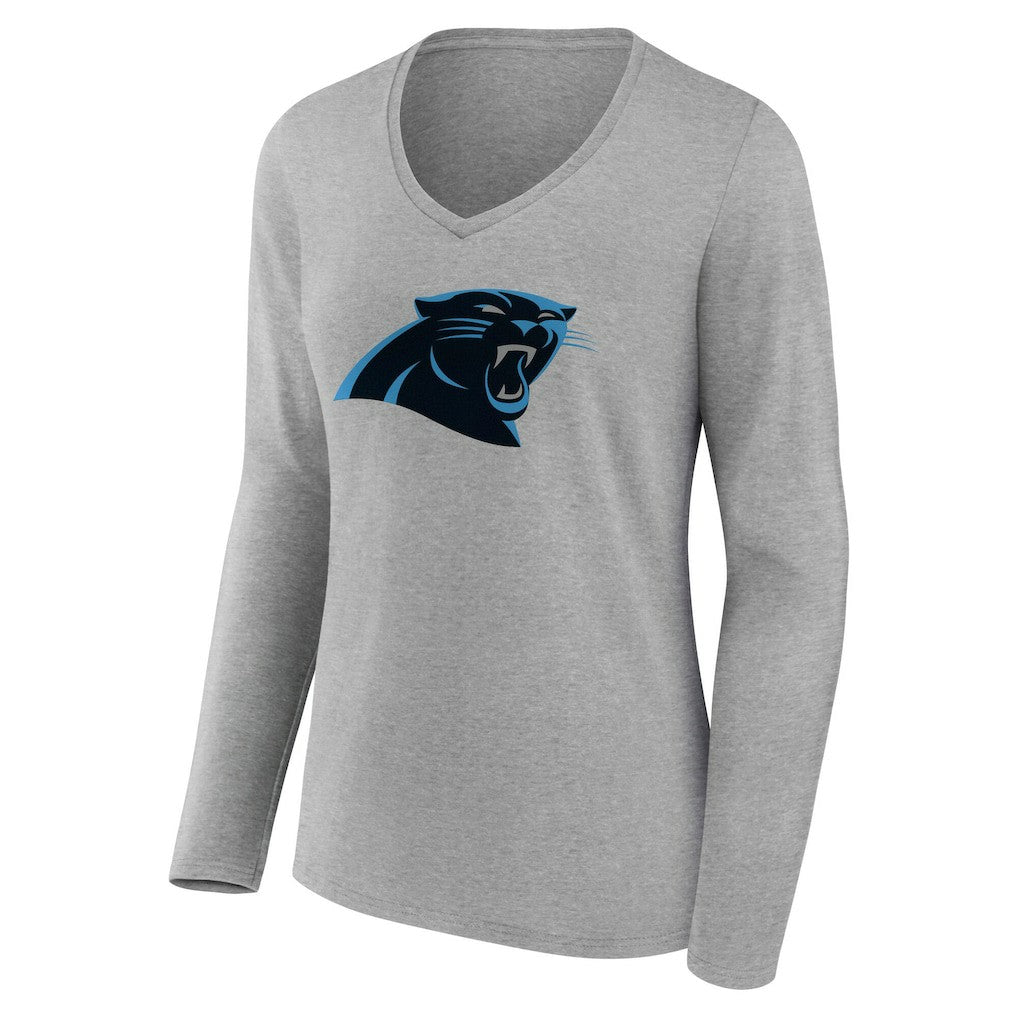 Carolina Panthers Women's Team Authentic Personalized Name & Number Long Sleeve V-Neck T-Shirt | NFL On sale