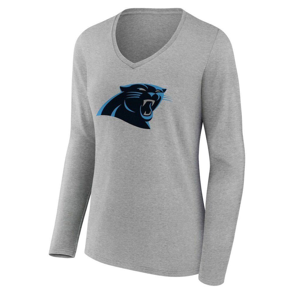 Carolina Panthers Women's Team Authentic Personalized Name & Number Long Sleeve V-Neck T-Shirt | NFL On sale