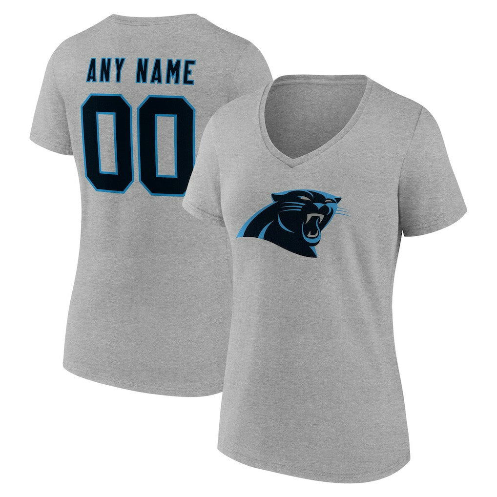 Carolina Panthers Women's Team Authentic Personalized Name & Number V-Neck T-Shirt | NFL US