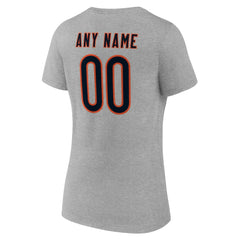 Chicago Bears Women's Team Authentic Personalized Name & Number V-Neck T-Shirt | NFL Outlet