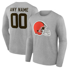 Cleveland Browns Team Authentic Personalized Name & Number Long Sleeve T-Shirt | NFL Online