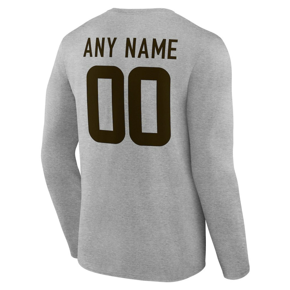 Cleveland Browns Team Authentic Personalized Name & Number Long Sleeve T-Shirt | NFL Online