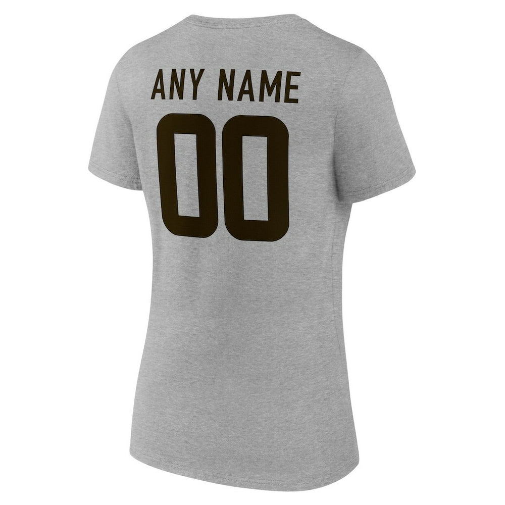 Cleveland Browns Women's Team Authentic Personalized Name & Number V-Neck T-Shirt | NFL Outlet