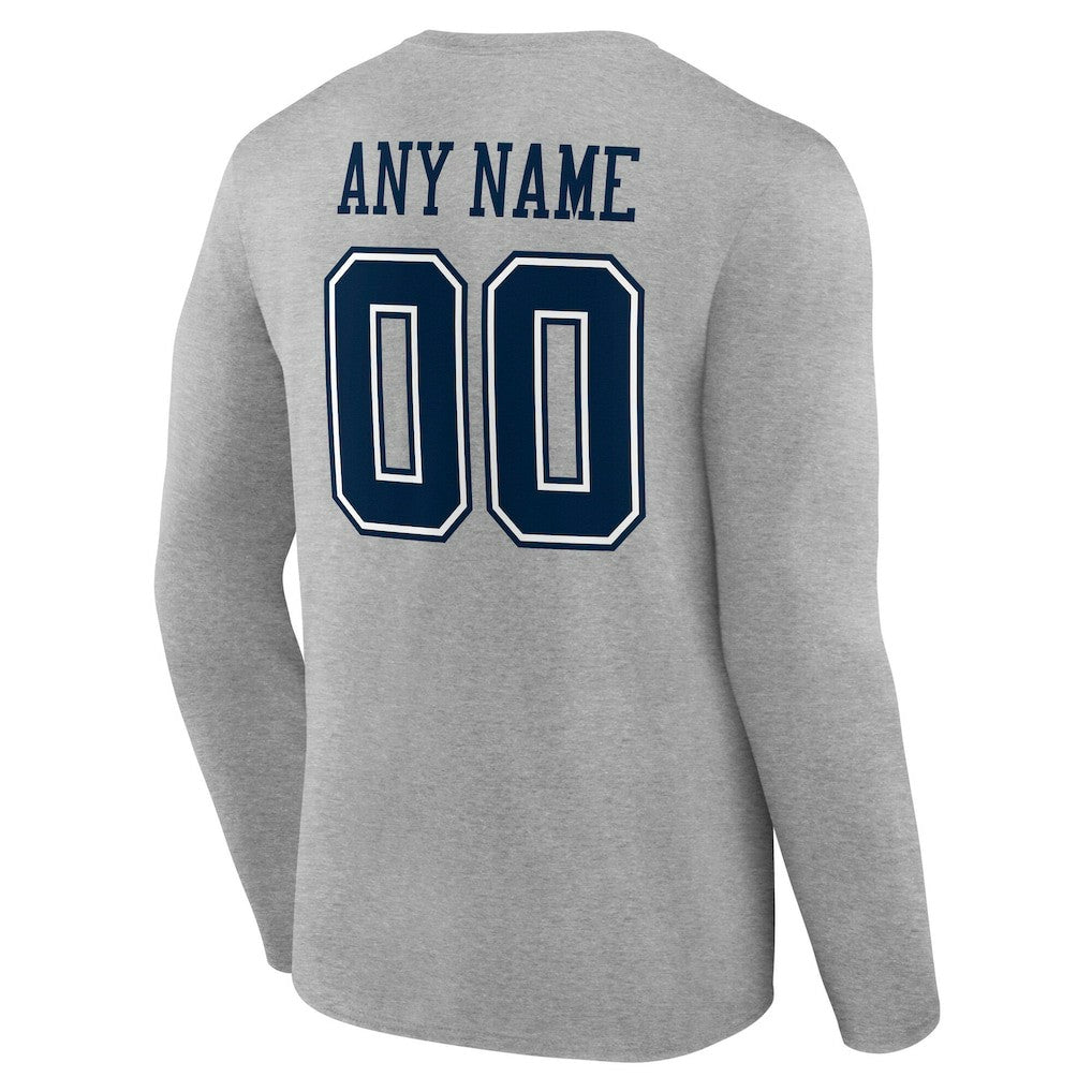 Dallas Cowboys Team Authentic Personalized Name & Number Long Sleeve T-Shirt | NFL Online