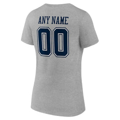 Dallas Cowboys Women's Team Authentic Personalized Name & Number V-Neck T-Shirt | NFL Online